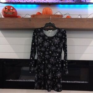Black Spider Web Pattern Dress